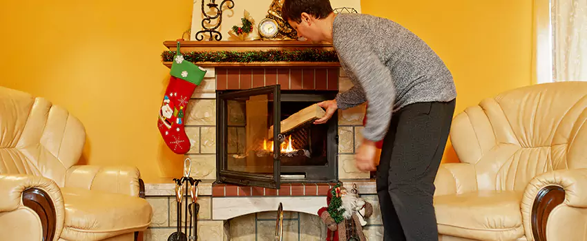 Rusted Metal Fireplace Restoration in Piqua, Ohio